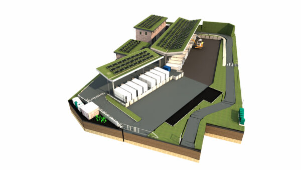 Plan des neuen Recyclinghofs in Schnelsen. Grafik: Stadtreinigung Hamburg